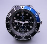 A Seiko gentleman's Divers wristwatch. 4.5 cm wide.