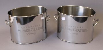 A pair of Alfred Gratien coolers. 27 cm wide.