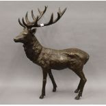 A bronze model of stag. 67 cm high.