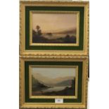 After JOHN WILSON EWBANK RSA, a pair of oils on board, Glencoe and Loch Tay, each framed. Each 20.