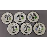 After PABLO PICASSO (1881-1973) Spanish, Six hand painted plates, limited editions,