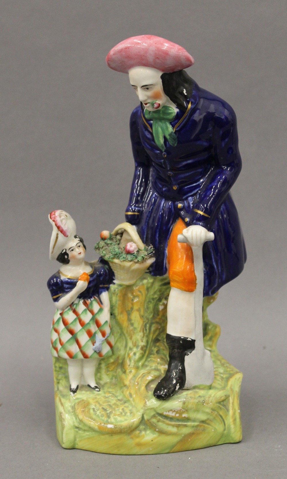 Two Royal Doulton character jugs together with two Staffordshire figures. The largest 28 cm high. - Image 6 of 6