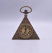 A Masonic pocket watch. 6.75 cm high.