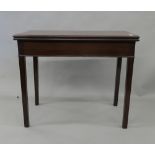 A 19th century mahogany tea table. 86 cm wide.