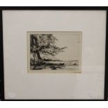 WILLIAM P ROBINS, etching, dated 1922, framed and glazed. 19.5 x 15 cm.