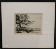 WILLIAM P ROBINS, etching, dated 1922, framed and glazed. 19.5 x 15 cm.