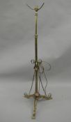 A Victorian brass and copper standard lamp.