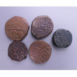 Five various Kashmiri antique coins