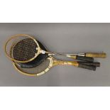 A small quantity of vintage rackets.