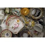 A quantity of decorative cabinet cups and saucers, etc.