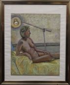 MICHAEL HASWELL (1931-2020), Nude, pastel, framed and glazed. 32 x 40.5 cm.