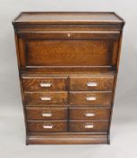 A Globe Wernicke type oak solicitors stacking secretaire. 128 cm high.