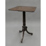 A 19th century mahogany tripod table. 43 cm wide.
