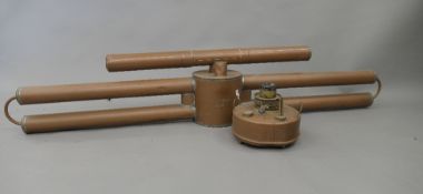 A vintage P J Bryant of Bristol copper heating system. 170 cm long.