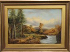 County Scene, oil on canvas, signed W JONES, framed. 45 x 30 cm.