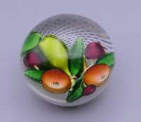 A coloured glass paperweight, possibly Clichy. 4.5 cm high.