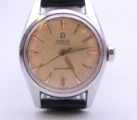 A ladies Omega Seamaster wristwatch. 2.5 cm wide.
