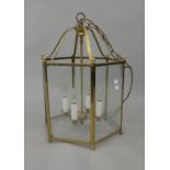 A modern hanging lantern. 55.5 cm high.