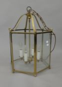 A modern hanging lantern. 55.5 cm high.