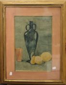 Still Life, watercolour, initialled EA and dated 1896, framed and glazed. 27 x 40 cm.