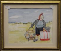 JACQUELINE O'MALLEY, Norfolk Artist, The End of the Road, watercolour, framed and glazed. 24.5 x 19.