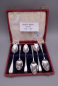 Six Old English pattern teaspoons by Stephen Adams of London (1794-1796). 73.4 grammes.