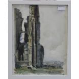 ORLANDO GREENWOOD (1892-1989), Abbey Ruins, watercolour, framed and glazed. 27 x 34.5 cm.