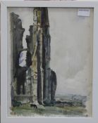 ORLANDO GREENWOOD (1892-1989), Abbey Ruins, watercolour, framed and glazed. 27 x 34.5 cm.
