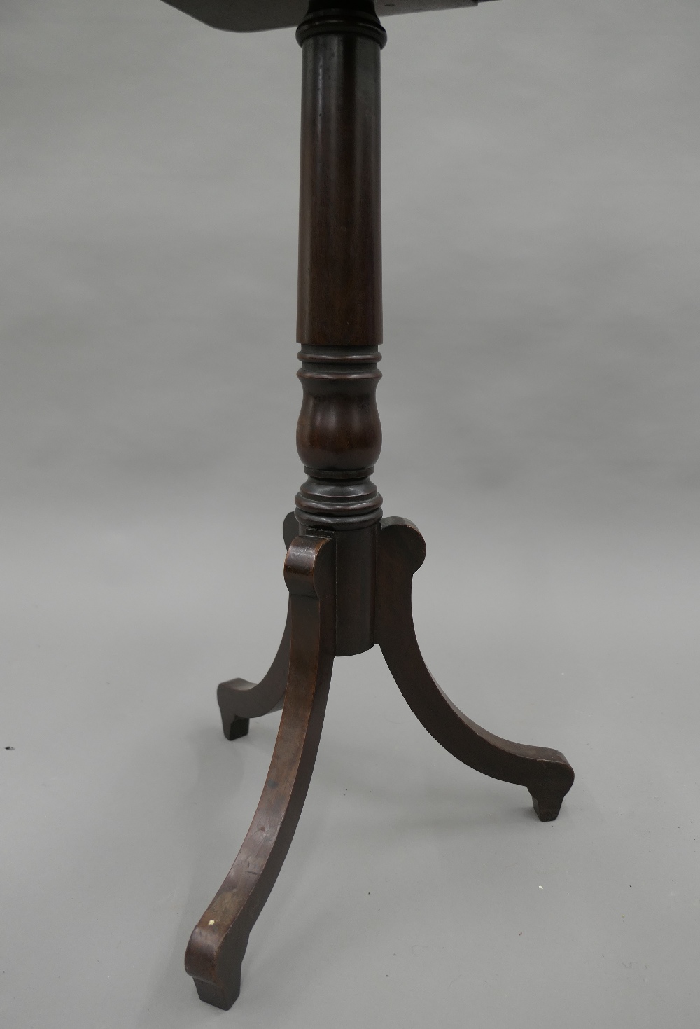 A 19th century mahogany tripod table. 43 cm wide. - Image 3 of 3