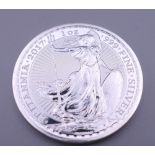 A one ounce Britannia silver 2017 coin