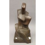 JOHN BROWN, Abstract Study, resin bronze. 50 cm high.