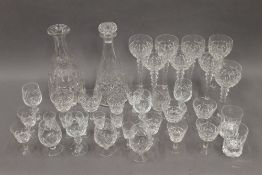 A quantity of various cut glassware