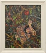 Garden of Eden, oil on canvas, signed S J GROVE, dated Dec 95, framed. 59 x 73 cm.