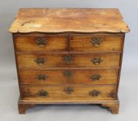 A George III mahogany chest of drawers. 85 cm wide.