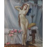 Nude Fairy, oil on canvas, framed. 49 x 59 cm.