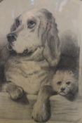 N NAIRN, After Edwin Landseer, Dignity and Impudence, pencil, signed and dated 6th November 1891,