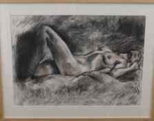 JANEY BOSTON, Marianna, heightened charcoal, framed and glazed. 78 x 54.5 cm.