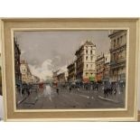 Paris Scene, oil, signed ALVAREZ, framed. 70 x 49.5 cm.
