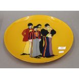 A Beatles glass plate by Nybro Sweden,