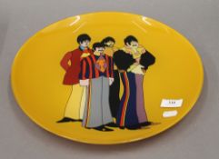 A Beatles glass plate by Nybro Sweden,