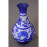 A Chinese cameo glass vase. 23 cm high.