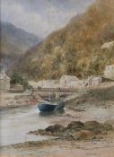 A Victorian watercolour, Boats in a Harbour, signed H J LOCKLEY, dated 97, framed. 24.5 x 33 cm.