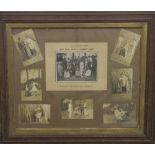 An early 20th century Convalescent Depot Concert Party, photograph montage, framed and glazed.