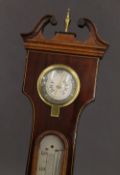 Two 19th century mahogany wheel barometers. The largest 109 cm high.