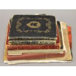 A large collection of 19th century poems, engravings, drawings, etc., in albums.