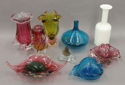 A collection of Art glass