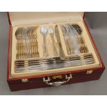 A set of Harrier gilded stainless steel cutlery