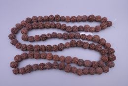 A large seed pod necklace. Approximately 155 cm long.