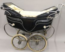 A vintage Silver Cross pram and a vintage Allwin pram