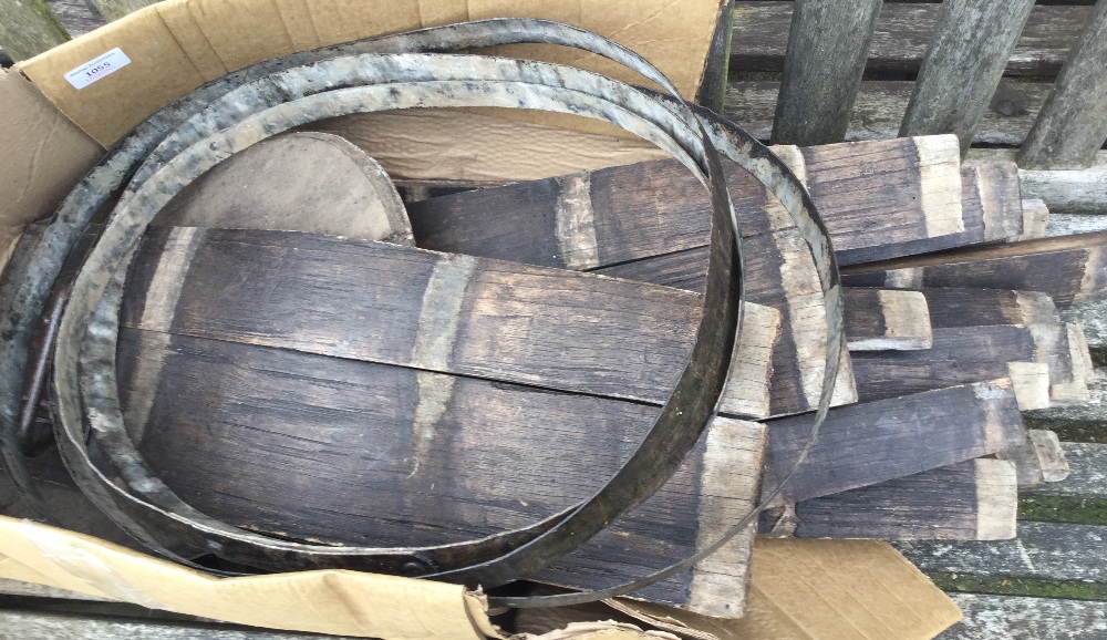 A dismantled barrel